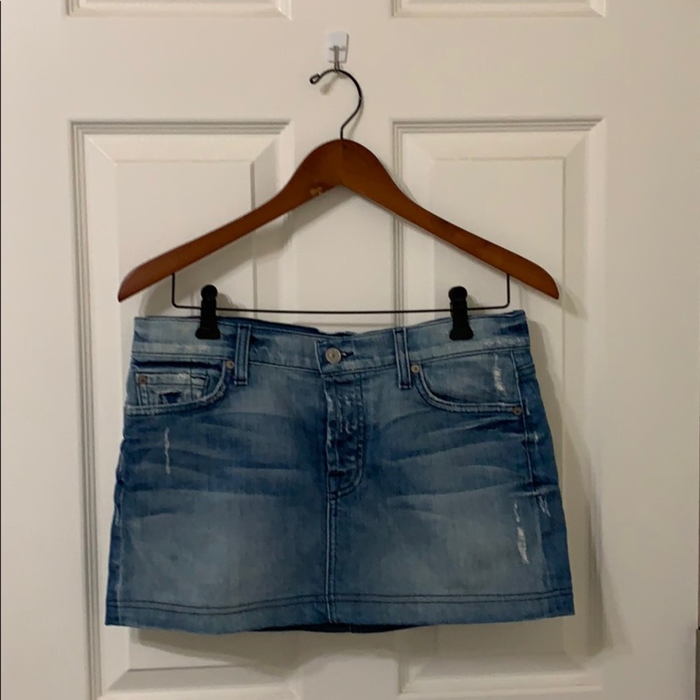 7 for all mankind denim skirt
